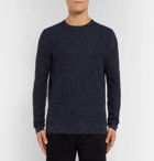 Ermenegildo Zegna - Mélange Wool, Cashmere, Silk and Linen-Blend Sweater - Men - Navy