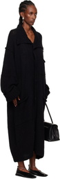 YOHJI YAMAMOTO Black Plain Stitch Pocket High Neck Cardigan