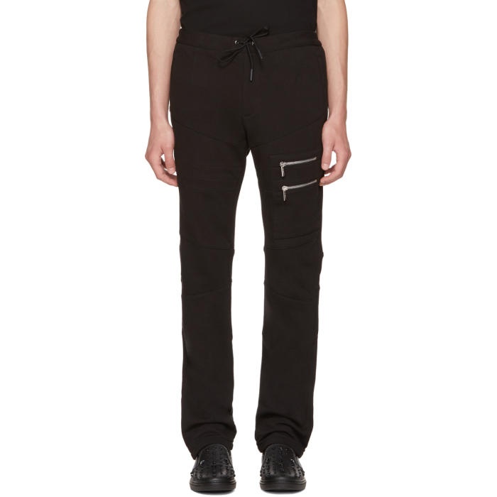 Photo: Versace Black Multi-Zipper Lounge Pants