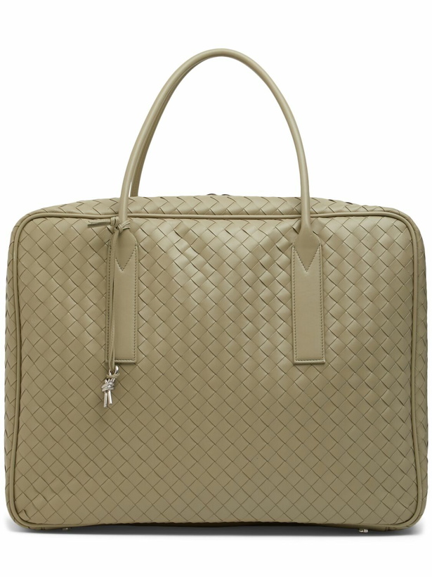 Photo: BOTTEGA VENETA Getaway Large Leather Weekender Bag