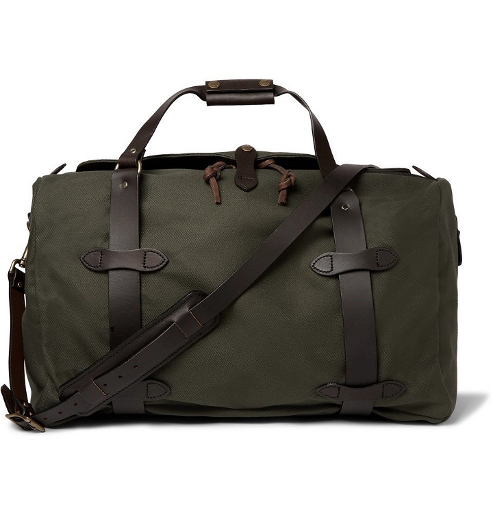 Photo: Filson - Leather-Trimmed Twill Duffle Bag - Men - Green