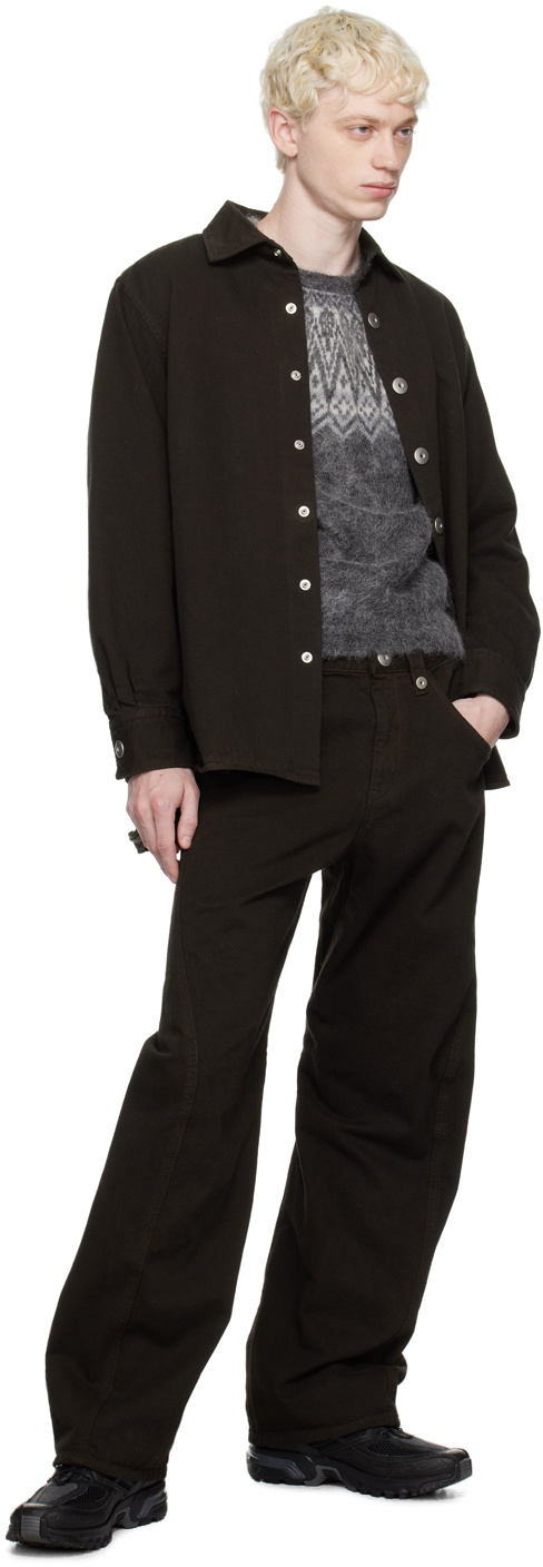 Omar Afridi Gray Nordic Sweater Omar Afridi