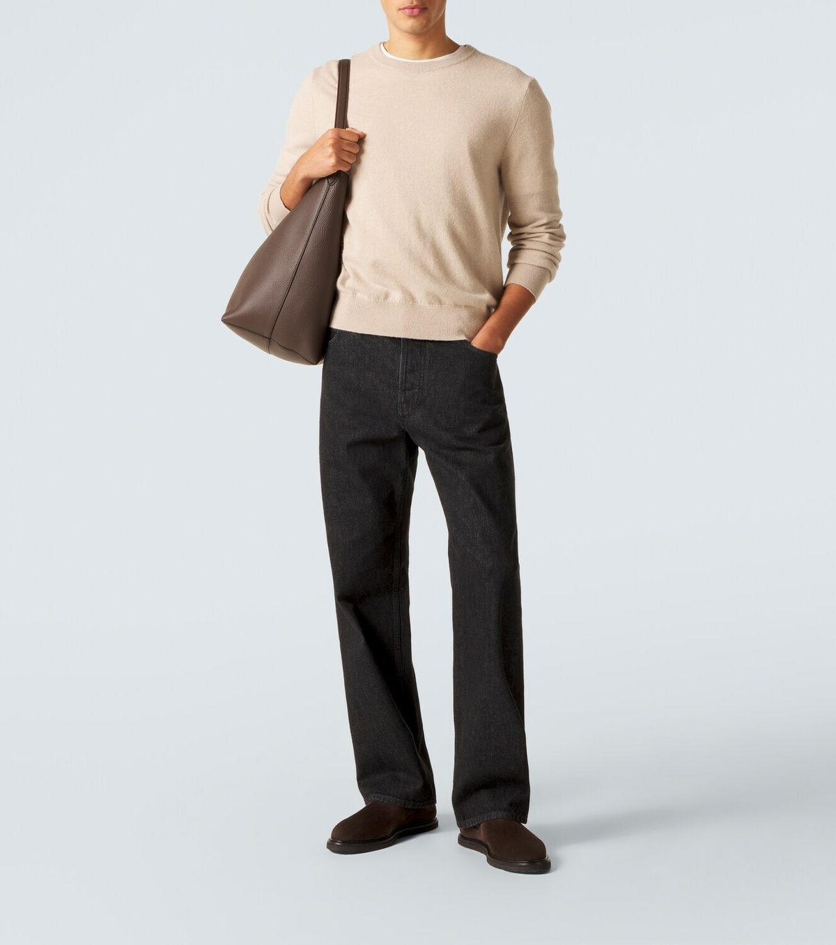 The Row Parker suede slip-on shoes