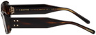 Valentino Garavani Tortoiseshell IV Rectangular Frame Sunglasses