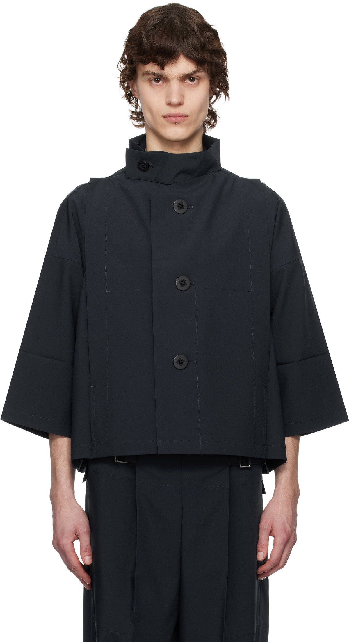 132 5. ISSEY MIYAKE Off-White Zip Jacket 132 5. ISSEY MIYAKE