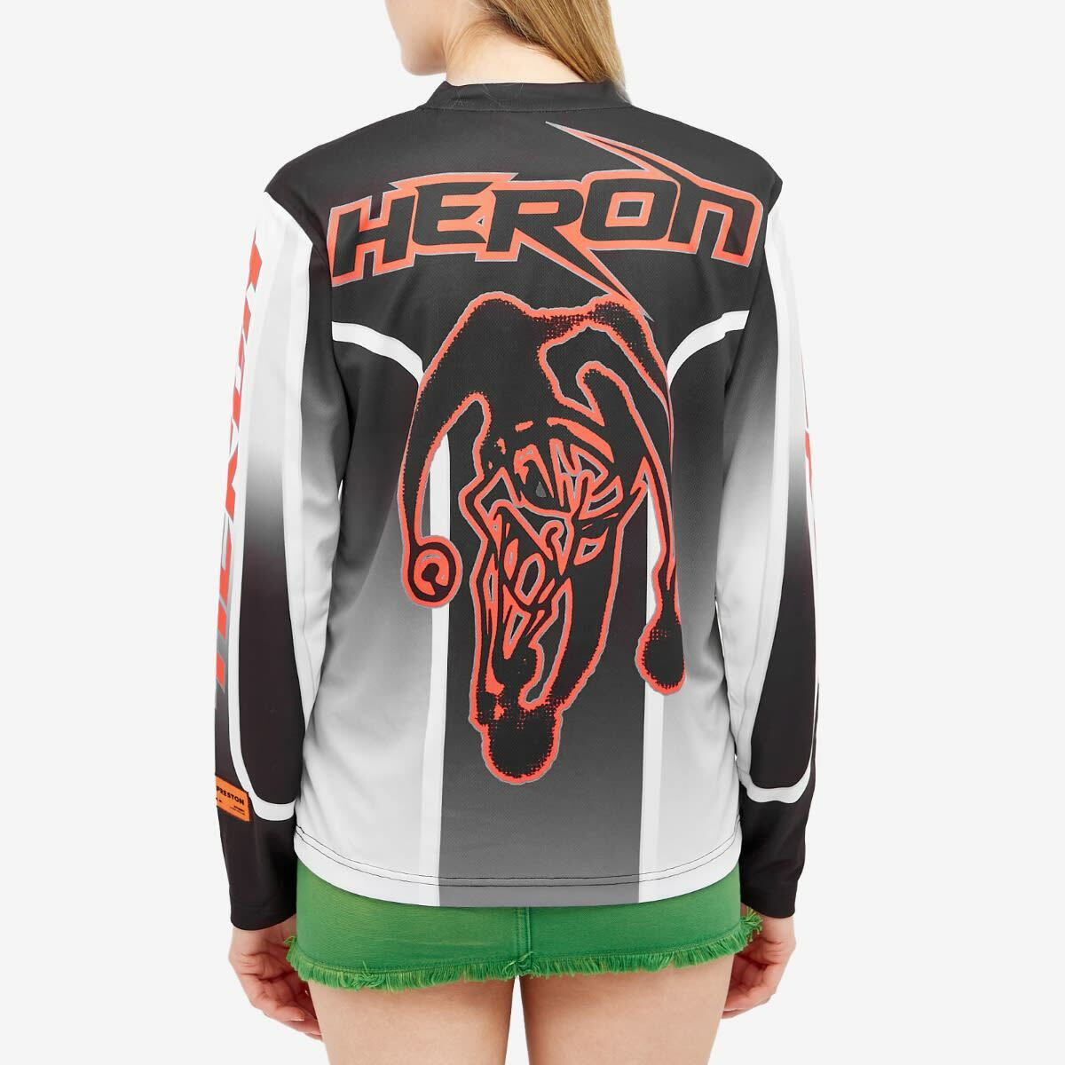 Heron Preston Women's Long Sleeve Dry Fit T-Shirt in Black