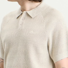 Dime Men's Cable Knit Polo in Oatmeal