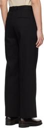 lesugiatelier Black Cotton Twill Trousers