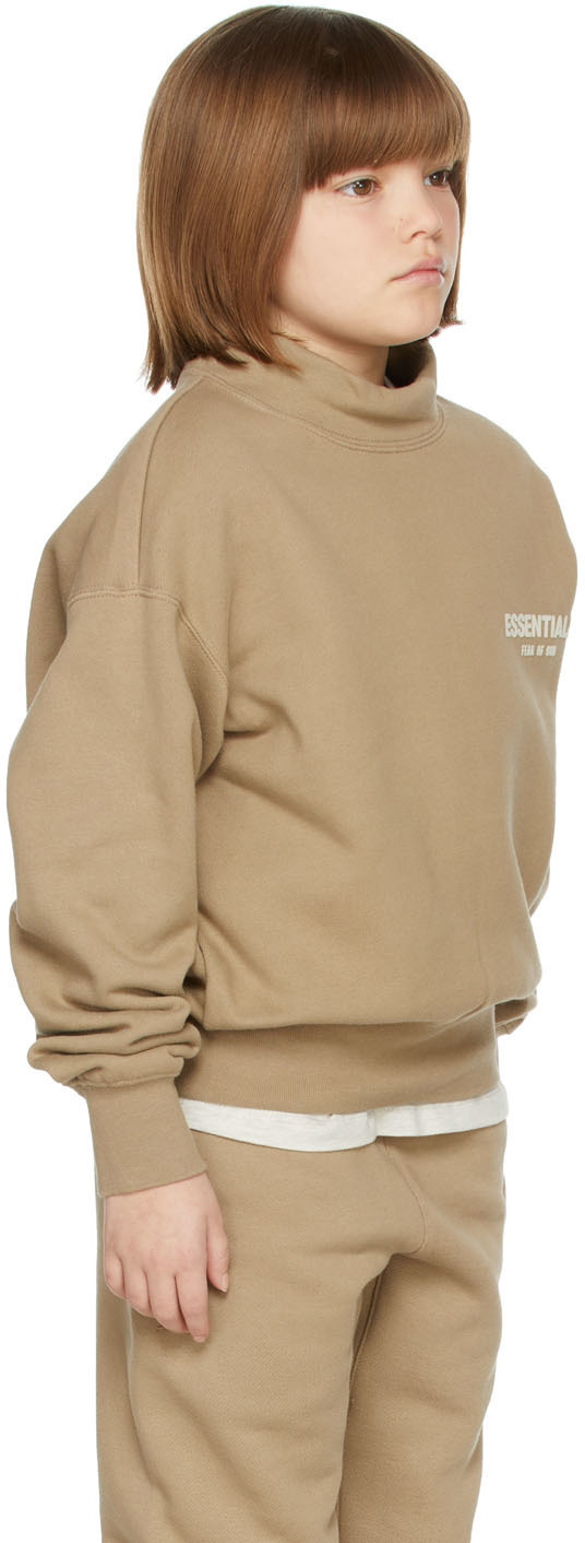 Essentials Kids Tan Fleece Mock Neck Sweatshirt Essentials