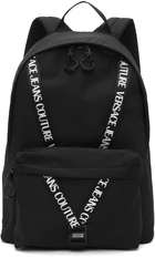 Versace Jeans Couture Black V-Webbing Backpack