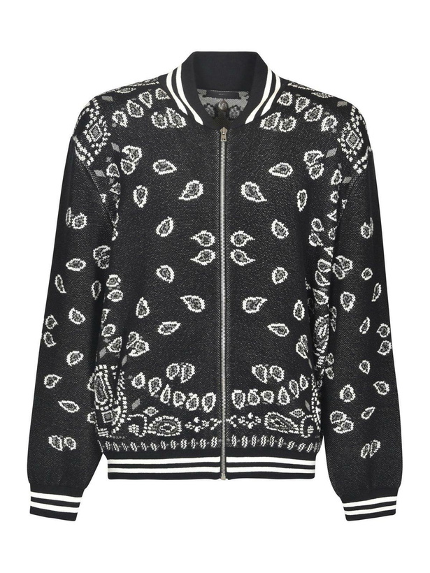 Photo: Alanui Paisley Intarsia Knited Zip-up Bomber Jacket