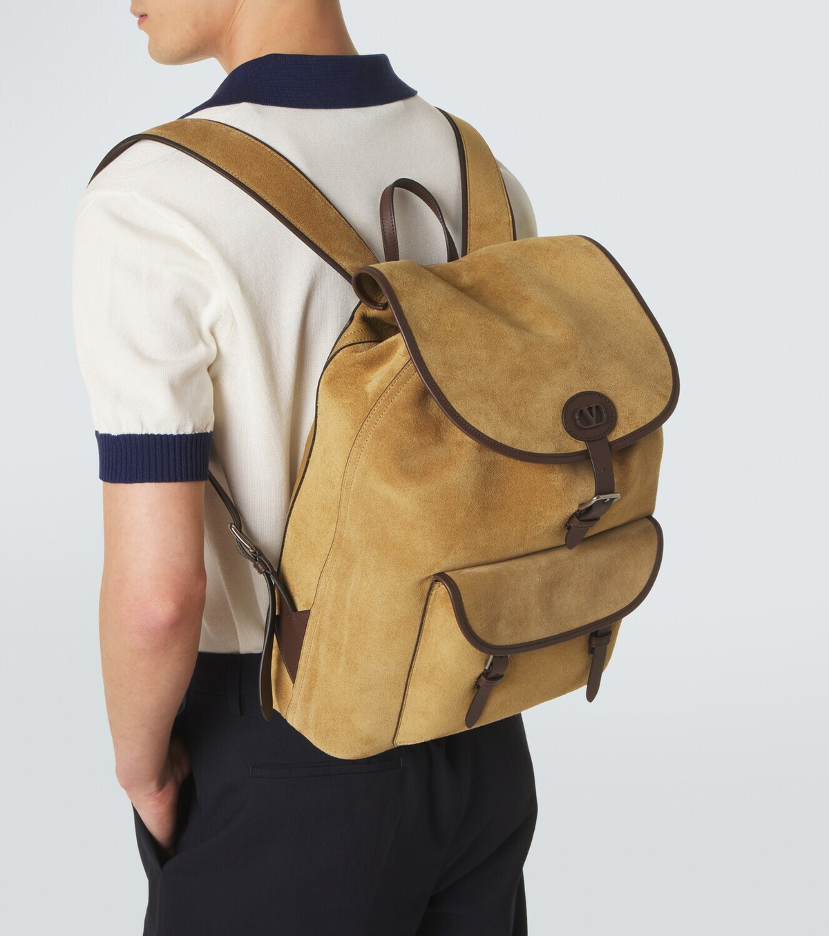 Valentino Garavani VLogo suede backpack