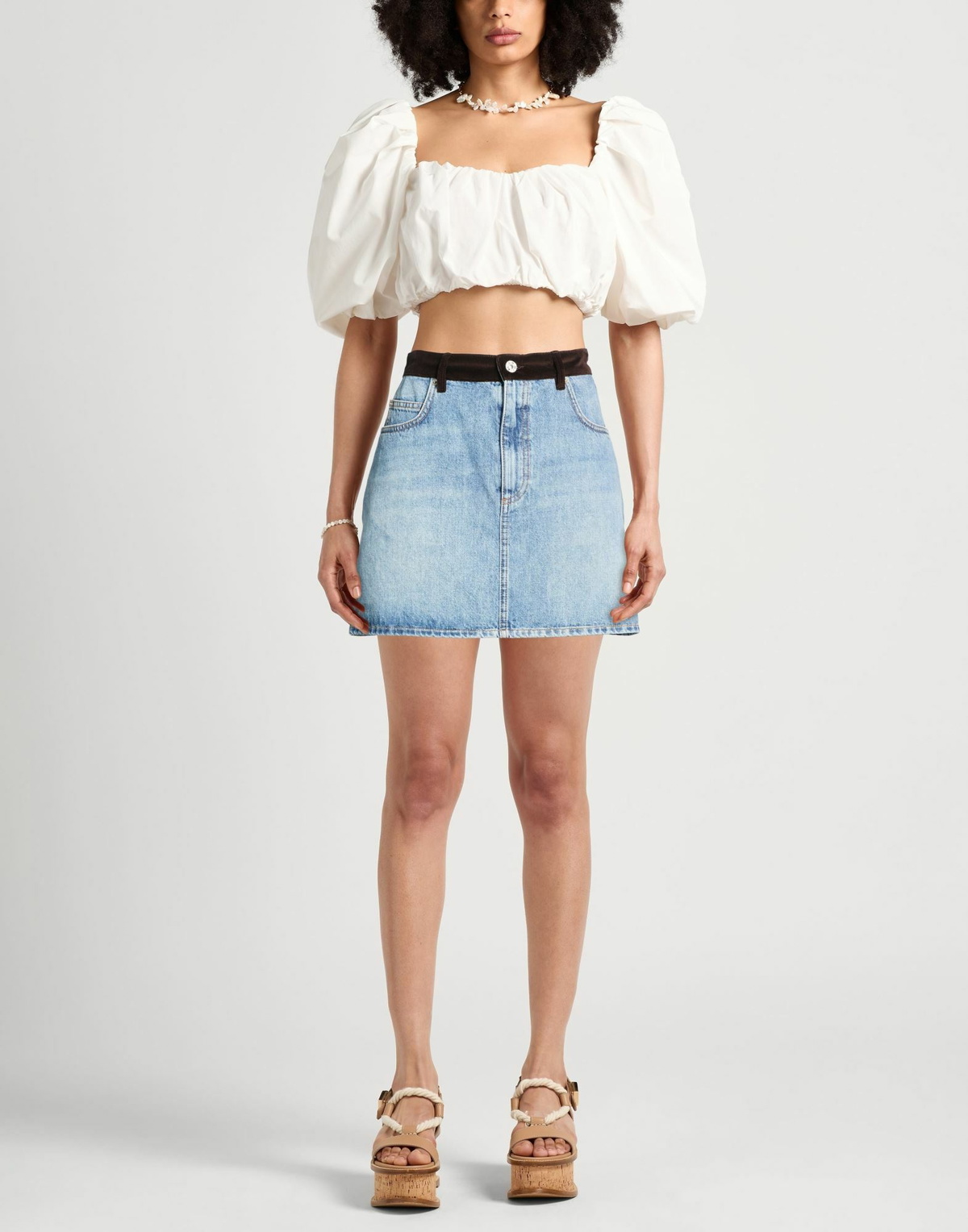 Marni Womens Denim skirt in Blue