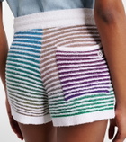 Loewe Paula's Ibiza striped cotton-blend shorts