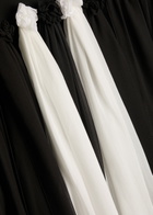 Nensi Dojaka Colour-blocked Stretch-crepe Maxi Dress Black And White
