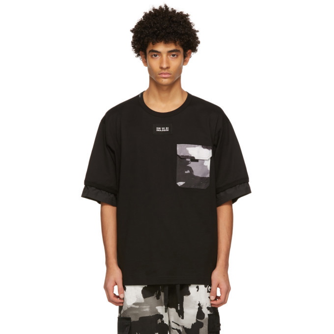 Photo: Dolce and Gabbana Black Camo Pocket T-Shirt