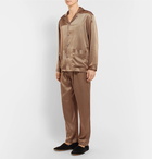 Zimmerli - Printed Silk-Satin Pyjama Set - Men - Gold