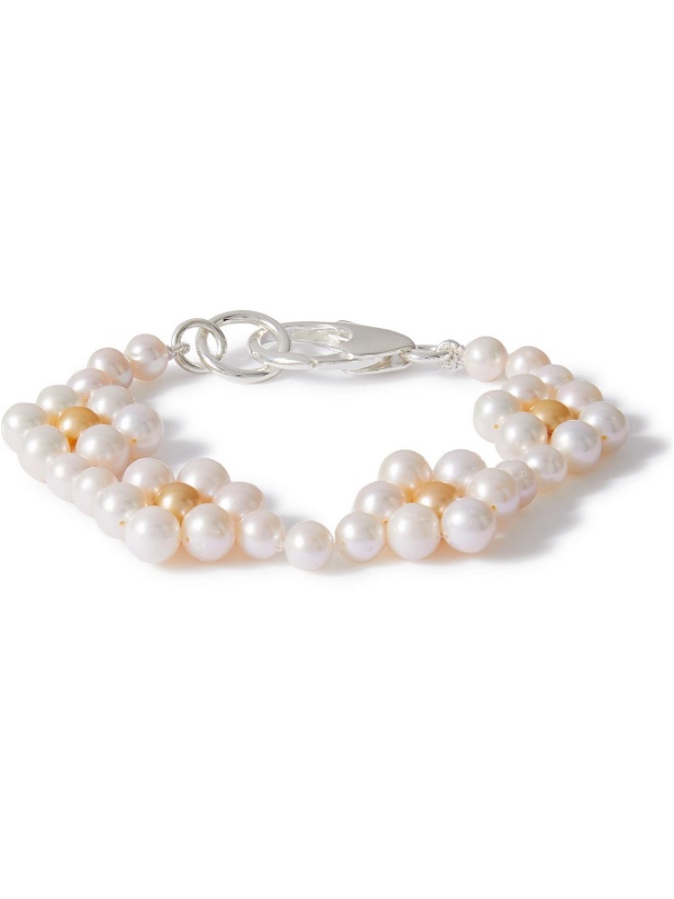 Photo: Hatton Labs - Daisy Sterling Silver and Pearl Bracelet - White