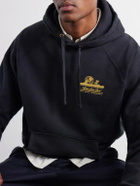 Aimé Leon Dore - Unisphere Logo-Print Cotton-Jersey Hoodie - Black