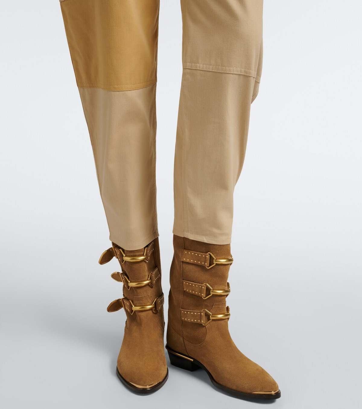 Marant Etoile Renzae patchwork cotton cargo pants