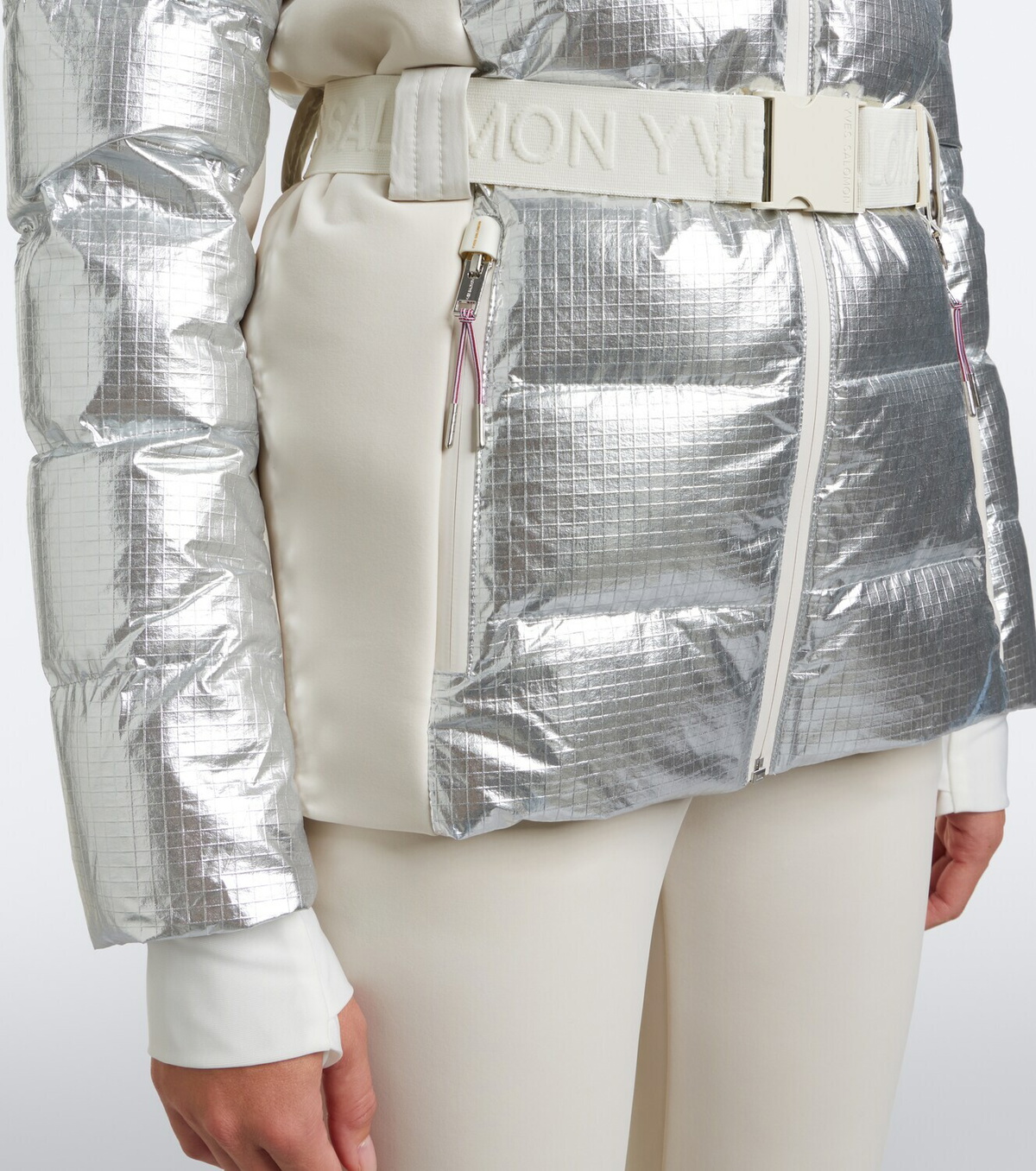 Yves Salomon Belted shearling-trimmed ski jacket