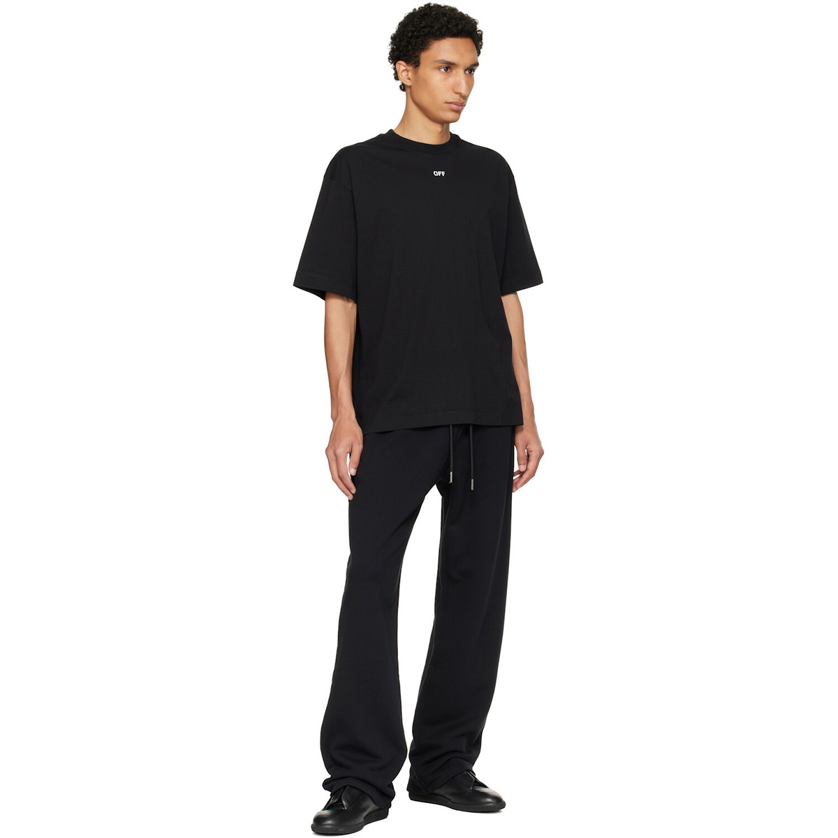 Off-White Black Rubbed Paint Arrows Sweatpants