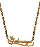 Balenciaga Gold Typo Valentine Necklace