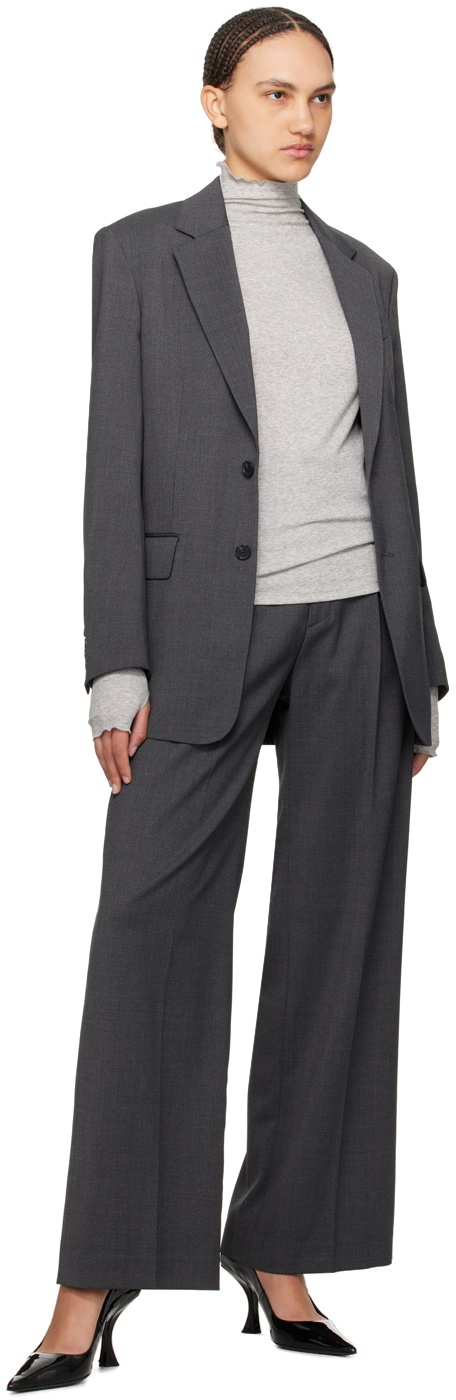 Filippa K Gray Mock Neck Sweater