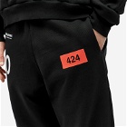 424 Men's Patch Logo Sweat Pant in Black