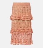 Anna Kosturova Elsie crochet cotton midi skirt