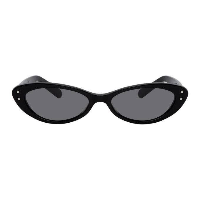 Photo: Martine Rose Navy Cat-Eye Sunglasses