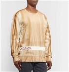 Helmut Lang - Logo-Print Tie-Dyed Loopback Cotton Jersey Sweatshirt - Brown