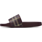 Burberry Burgundy Check Slides
