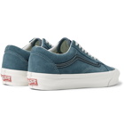 Vans - OG Old Skool LX Leather-Trimmed Suede Sneakers - Blue