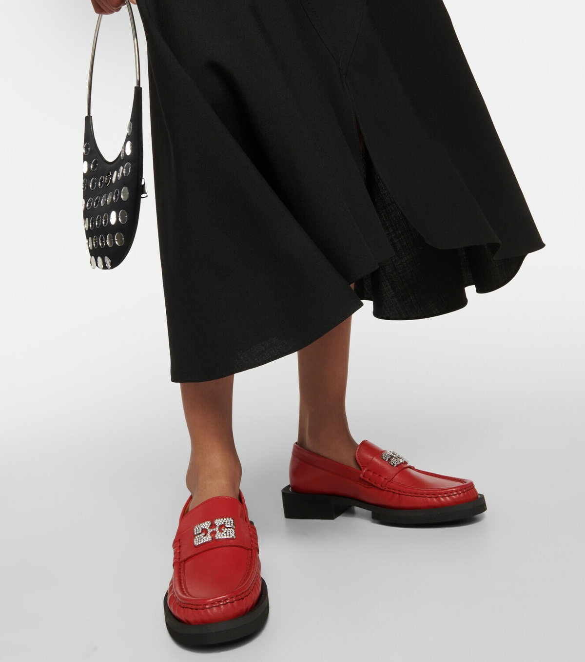 【関税＆送料込み】Ganni Moccasters GANNI Women's Embellished Moc Toe Loafers | Bloomingdale's