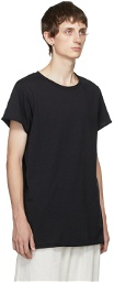 COMMAS Black Rolled Hem Nautical T-Shirt