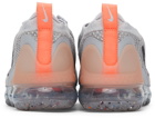 Nike Grey & Orange Air Vapormax 2021 FlyKnit Sneakers