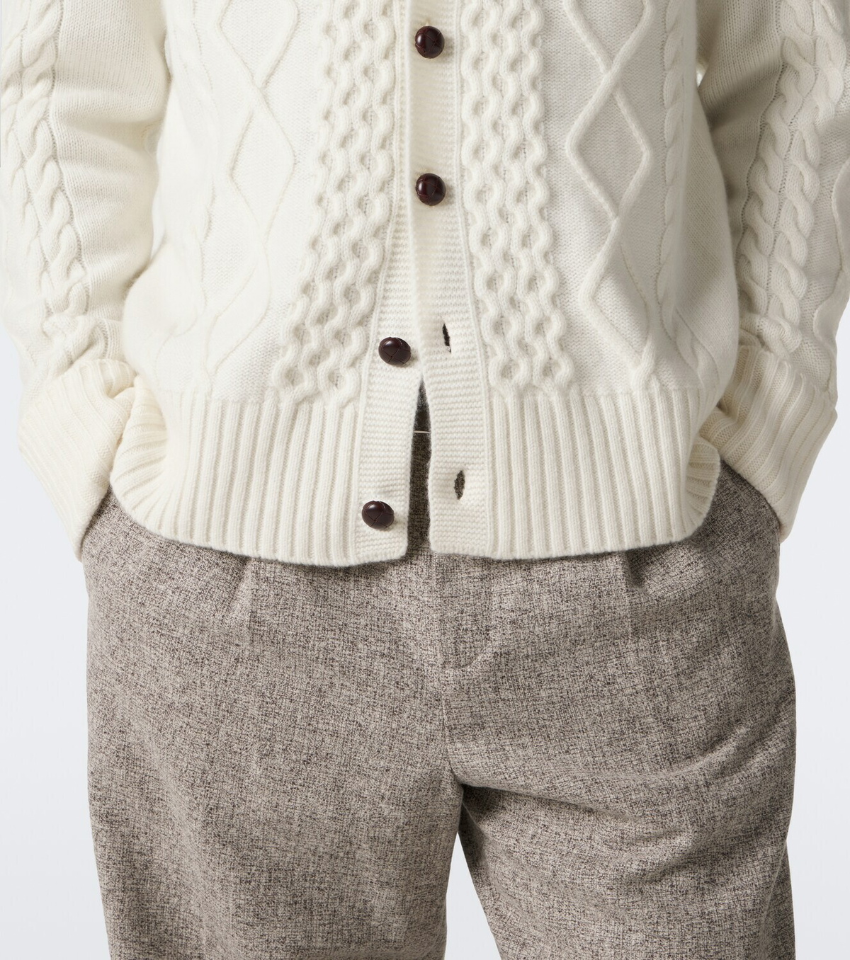 Arch4 Mr Columbia cable-knit cashmere cardigan