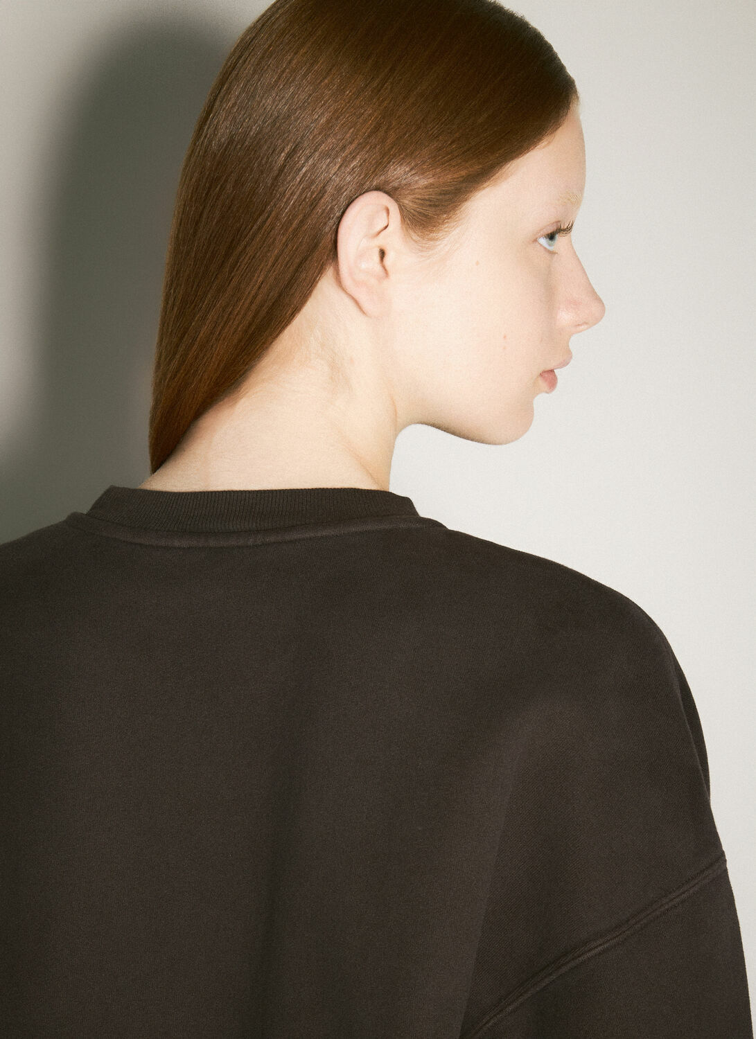 Saint Laurent Logo Patch Fleece Sweatshirt