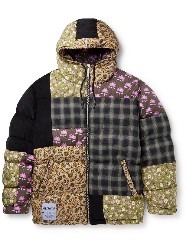 Photo: MCQ - Grow Up Quilted Patchwork Padded Cotton Hooded Jacket - Black