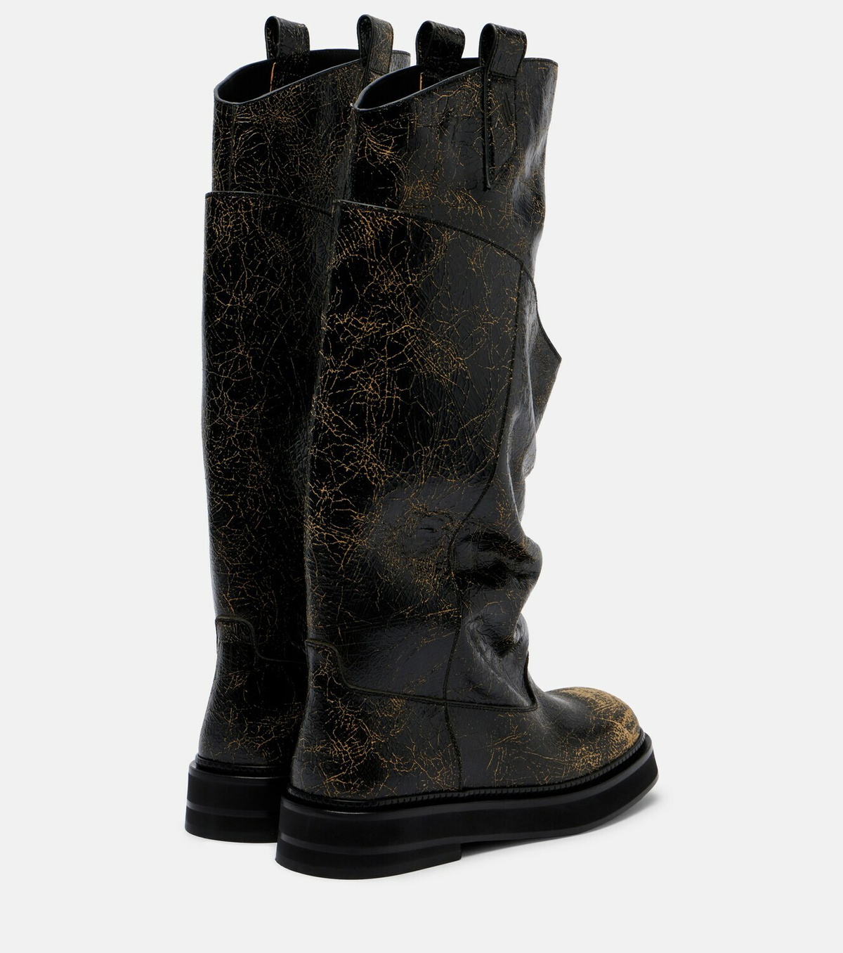 The Attico Passeggiata leather combat boots