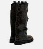 The Attico Passeggiata leather combat boots