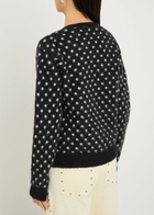 Ganni Polka dot Brushed Alpaca-blend Cardigan Black