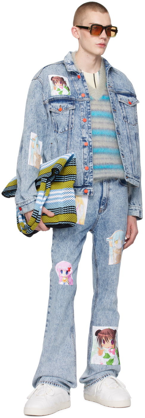 Members of the Rage Blue Oversized Denim Jacket