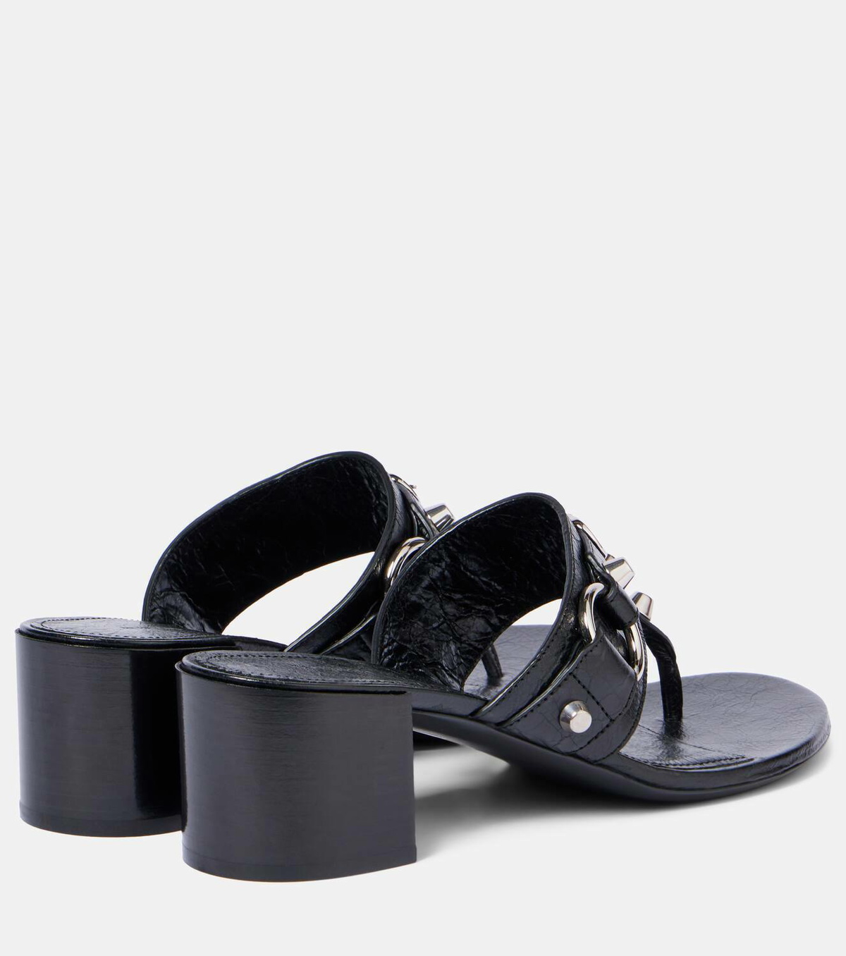 Balenciaga City 50 studded leather thong sandals