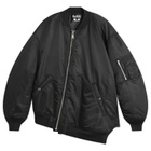 Comme des Garçons Men's Asymetric Bomber Jacket in Black