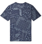 120% - Paisley-Print Cotton-Jersey T-Shirt - Blue