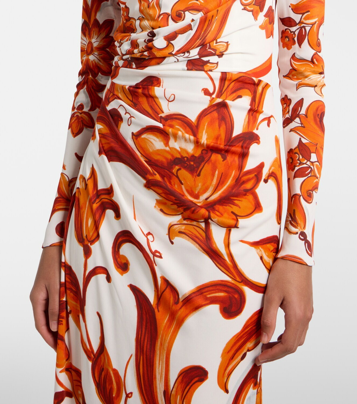 Dolce&Gabbana Majolica organza maxi dress