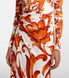 Dolce&Gabbana Majolica organza maxi dress