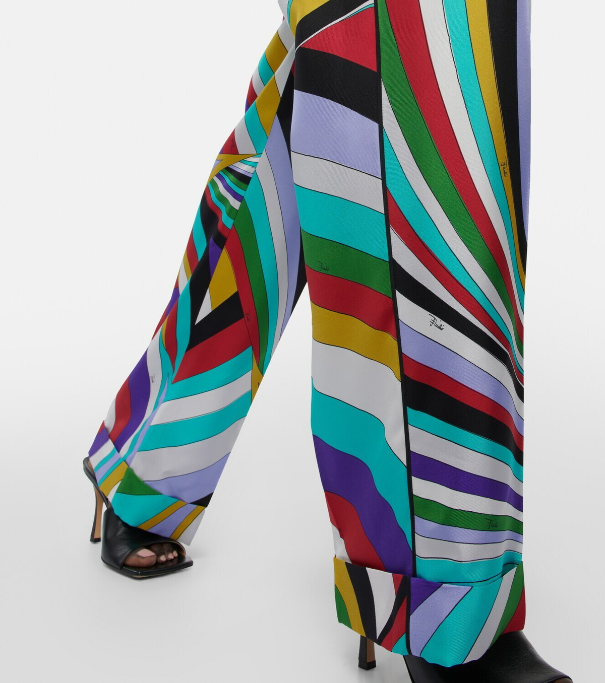 Pucci Printed silk straight-leg pants Emilio Pucci